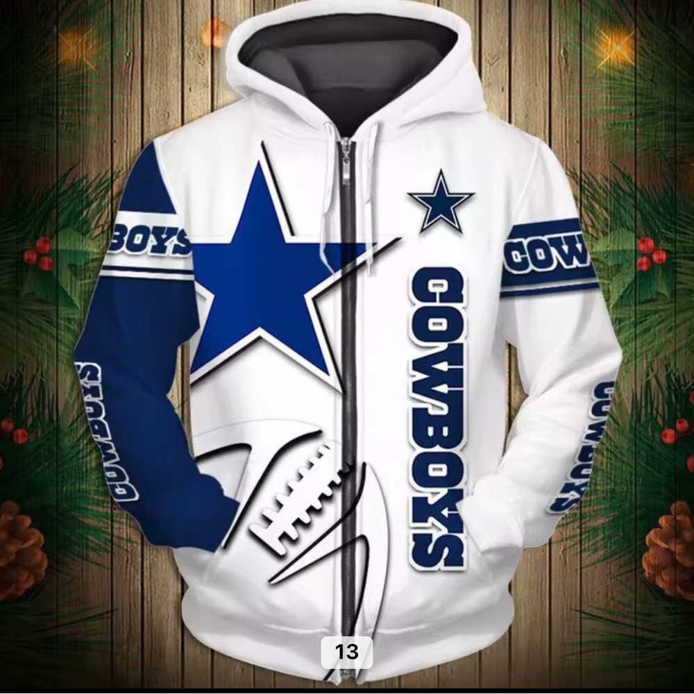 Dallas Cowboys Hoodie in Blue and White